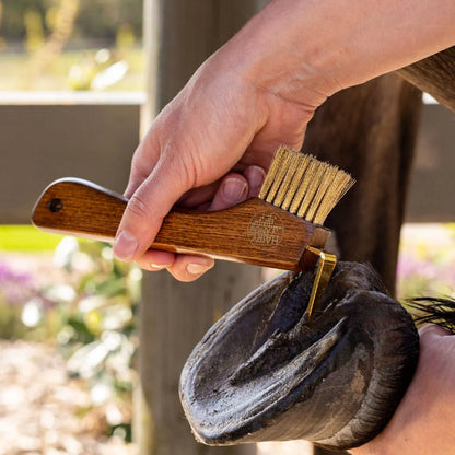Copper Bristle Wooden Hoof Pick